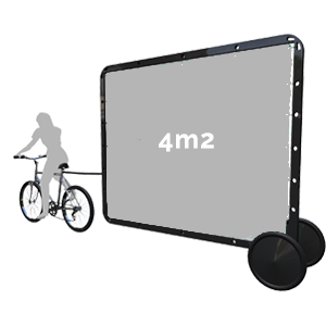 Vélo publicitaire Paris 4m2 - format